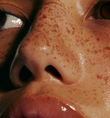 close up of glazed skin