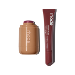 pocket blush in plum, peptide lip tint in pbj