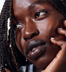 model with glazed skin