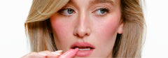 sarah pidgeon with peptide lip tint sweet pea