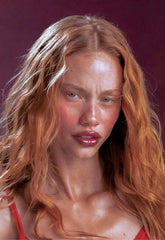model wearing date cake blush