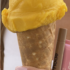 peptide lip shape and peptide lip tint and yellow ice cream