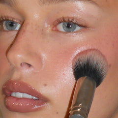 lily wears pocket blush in tan line