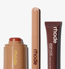 pocket blush sun soak, peptide lip shape, peptide lip tint espresso