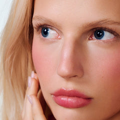 model wearing pocket blush in juice box