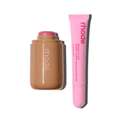 pocket blush sprinkle and peptide lip tint jelly bean