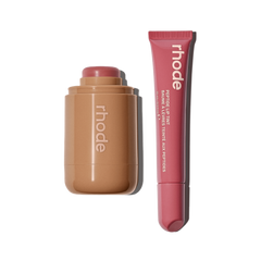 pocket blush tan line and peptide lip tint salty tan