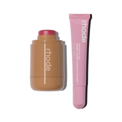 pocket blush teacup and peptide lip tint pretzel