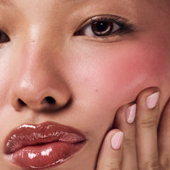 model wears peptide lip tint in pbj
