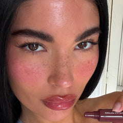model wears pbj lip tint
