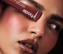 model wearing peptide lip tint in PBJ