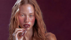 model wears peptide lip tint in pbj