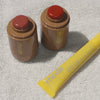 pocket blush in tan line, sun soak, peptide lip tint in lemontini