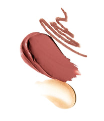 peptide lip shape in lean, pocket blush in tan line, peptide lip tint lemontini