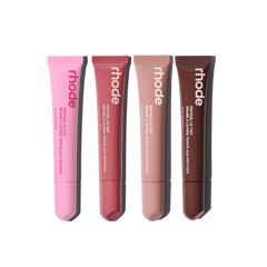 peptide lip tint jelly bean, salty tan, toast, espresso