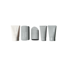 travel set: mini pineapple refresh, mini glazing milk, mini peptide glazing fluid, mini barrier restore cream, mini barrier butter