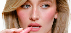 sarah pidgeon wears peptide lip tint sweet pea