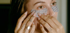 hailey wears rhode peptide eye prep