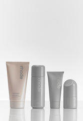 the four skin essentials in the rhode kit: pineapple refresh, glazing milk, peptide glazing fluid and barrier restore cream