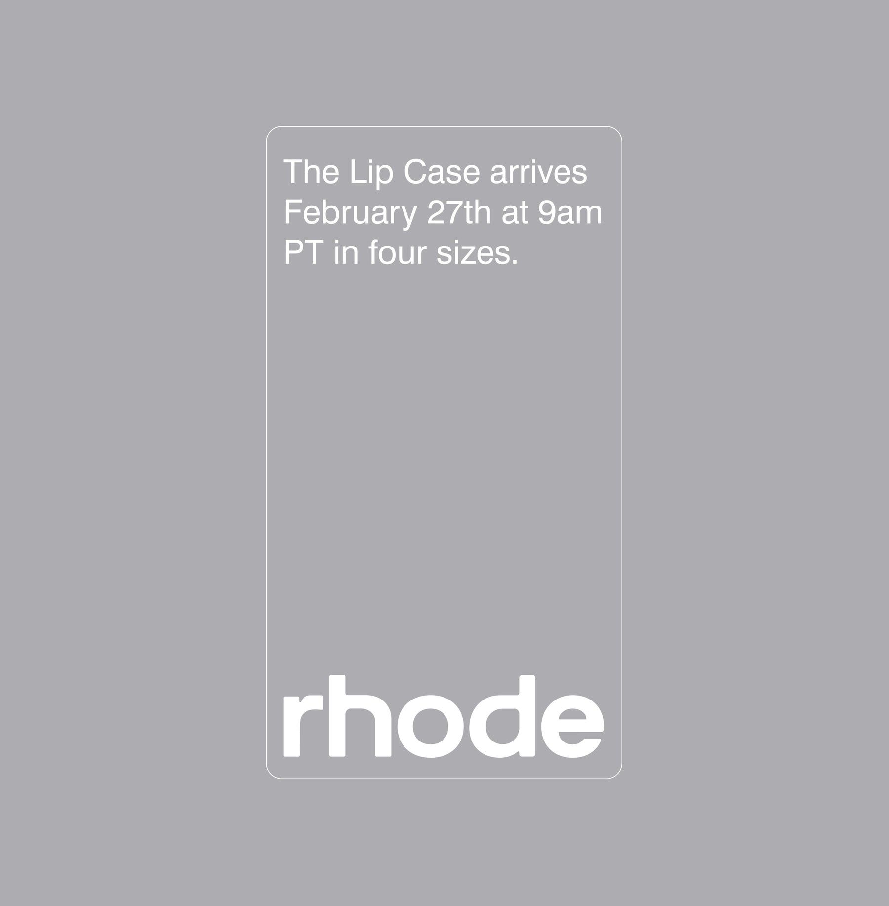 coming soon | rhode skin