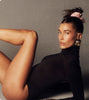 Hailey wears peptide lip tint in shade ribbon