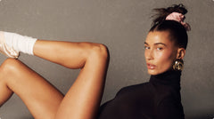 Hailey wears peptide lip tint in shade ribbon