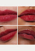 close up of 4 models, each wearing peptide lip tint - raspberry jelly