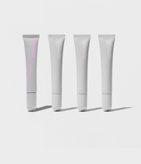 the peptide lip treatments includes all four core flavors: rhode vanilla, unscented, salted caramel, watermelon slice