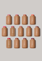 collection of pocket blush: piggy, sprinkle, freckle, spicy marg, juice box, teacup, tan line, sleepy girl, toasted teddy, candy apple, sun soak, plum, date cake