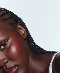 monica wears pocket blush in candy apple