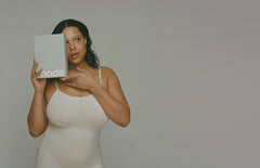 Model holding the rhode kit box