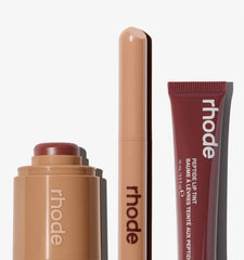 pocket blush toasted teddy, peptide lip shape, peptide lip tint pbj