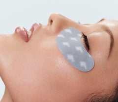 model wearing r icon eye patches