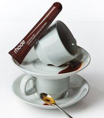 Espresso lip tint on top of espresso cups