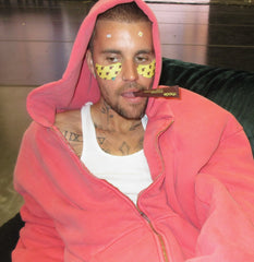 justin in spotwear, peptide eye prep banana peel, peptide lip treatment caramelized banana