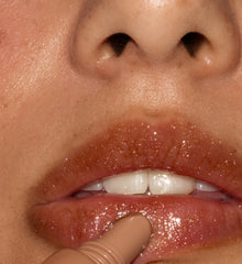 model with peptide lip tint sweet apple