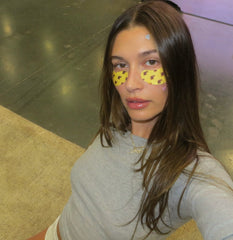 hailey in spotwear, peptide eye prep banana peel