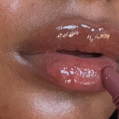 peptide lip tint in salty tan on lips