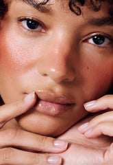 model wearing peptide lip tint lemontini