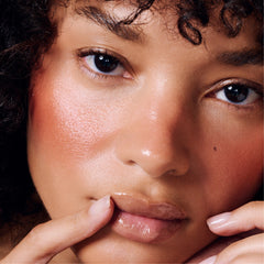 jamea wears peptide lip tint in lemontini