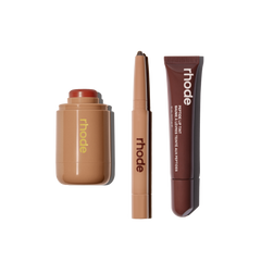 pocket blush sun soak, peptide lip shape flex, peptide lip tint espresso