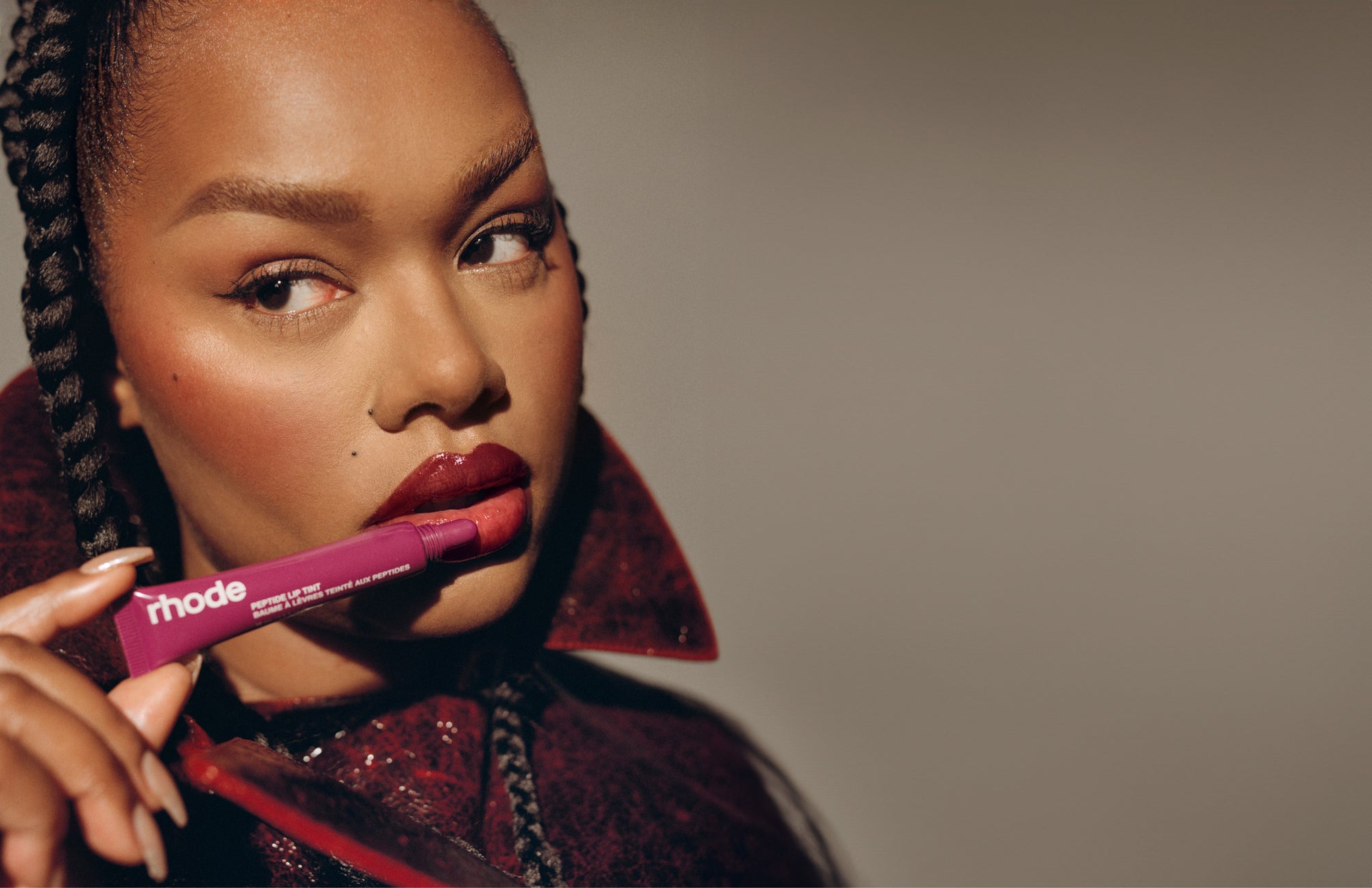 Rhode Rasberyy peptide lip tint - raspberry jelly | rhode skin