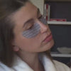 hailey bieber wearing eye patches