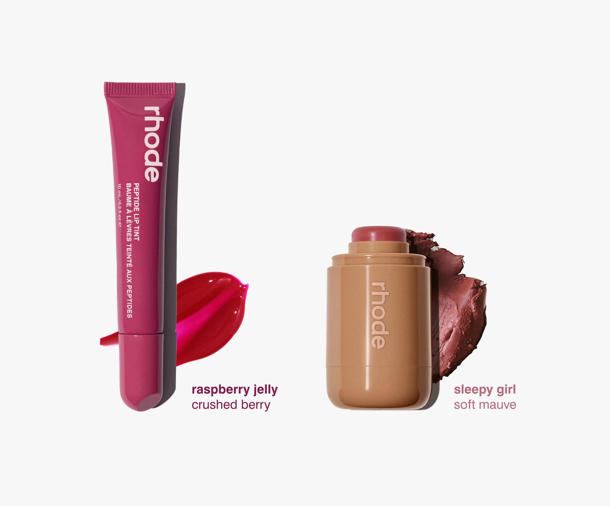 Rhode Raspberries the duos sleepy girl + raspberry jelly | rhode skin