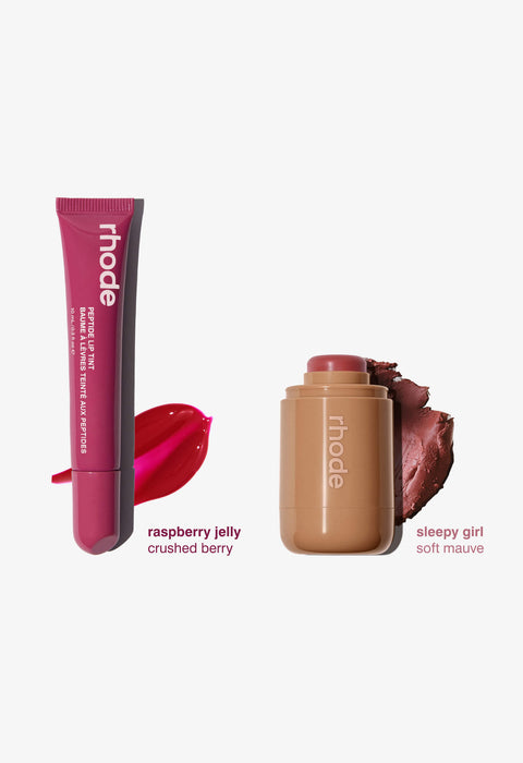 the duos sleepy girl + raspberry jelly | rhode skin