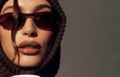 Hailey wears Peptide Lip Tint in shade Espresso 