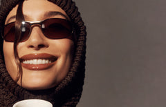Hailey wears Peptide Lip Tint in shade Espresso 