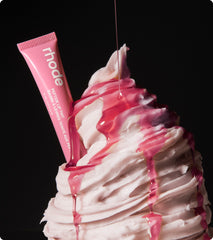 peptide lip tint ribbon next to soft serve ice cream