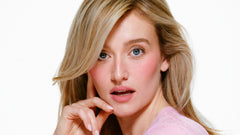 sarah pidgeon wears peptide lip tint in sweet pea