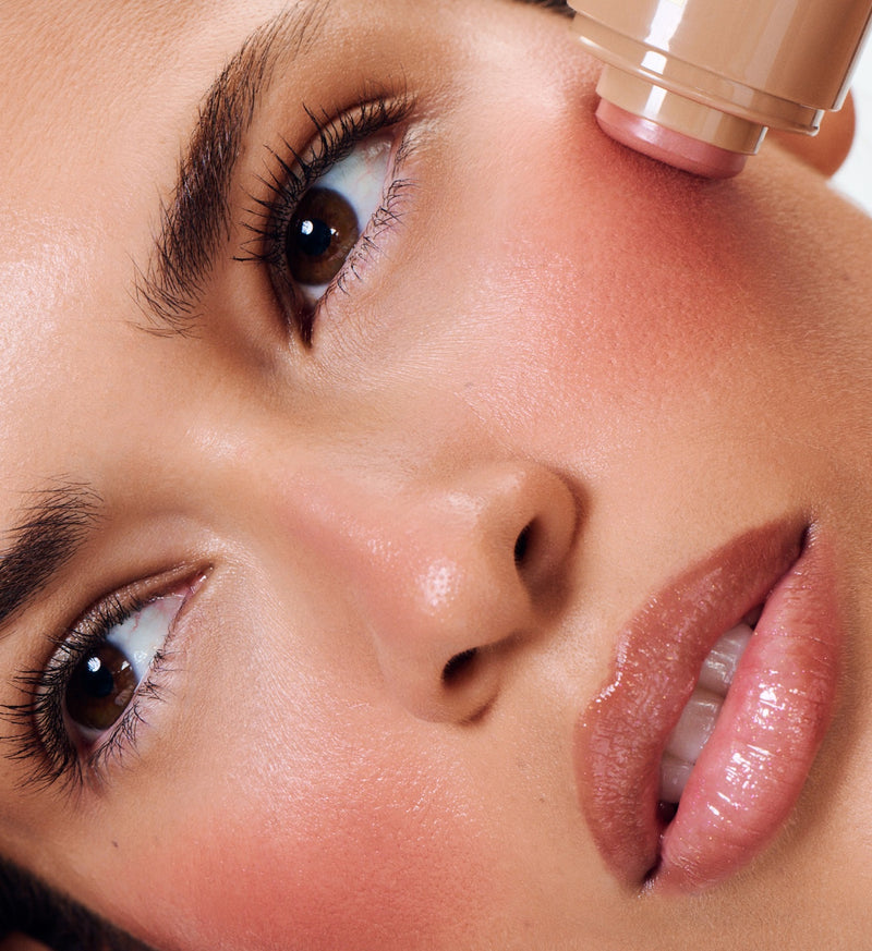 juliana wears pocket blush in tan line
